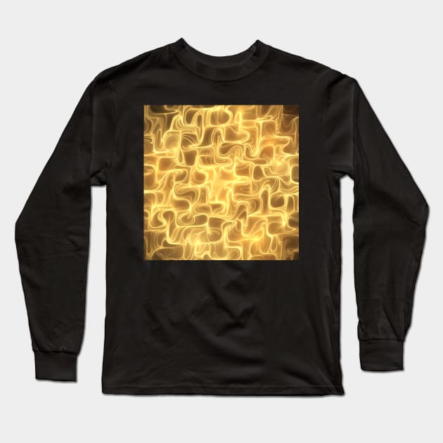 Golden waves Long Sleeve T-Shirt by krinichnaya